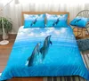 Ensembles de literie ensemble de dauphins océan housse de couette mer Aniaml linge de lit bleu literie lits garçons filles Textile de maison