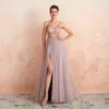 Party Dresses Sexy Spaghetti Straps Evening Dresses Arrival V-Neck Rhinestones Beading Formal Prom Gowns with Slit robe de soiree 230310