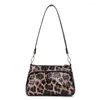 Avondtassen echte lederen schouder luxe handtassen dames ontwerper luipaard print vrouwelijke tas hoge kwaliteit portemonnee