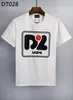DSQ PHANTOM TURTLE męskie koszulki męskie projektant t-shirty czarny biały tył fajna koszulka męska letnia włoska moda Casual Street T-shirt topy Plus rozmiar M-XXXL 6856