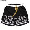 RH Designer Men Limited Rhude Shorts Summer Swim Short Knee Longueur Street Sports Mens Pantal