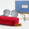 Luxusdesigner Sonnenbrille Buchstabe Gu höchste Versionmen Square Metall Brillen Rahmen Spiegel Print Design Show Typ Kühle Sommer Oval Sonnenbrille für Frauen Herren Mode