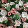 Dekorativa blommor SPR 4ft 8,4 2,4 m) Bröllopsrulle Blommvägg Bakgrundsdekoration Rose