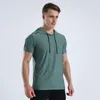 Men's T Shirts Summer Tee Shirt Men Clothing Hooded Casual Short-sleeve Men's T-shirt Breathable Quick-drying Tops Homme Sq801