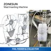 Zonesun自動誘導WAD挿入機アルミニウムフォイルライナープラスチックボトル蓋パッケージ振動フィーダーZS-WIM02