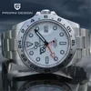 Relógios de pulso pagani design masculino automático relógios mecânicos gmt 42mm safira de aço inoxidável à prova d'água RELOJ HOMBRE 230309