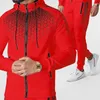 Mens Tracksuits Spring Zipper JacketJogging Pants 2 Piece Set Male Casual Hooded Sportwear Set Autumn Gyms Sweat Suits 230310