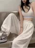 Women's Pants Capris HOUZHOU Oversize Women White Jogging Sweatpants Korean Fashion Sports Pants Casual Harajuku Wide Joggers Trousers Ankle-length 230310