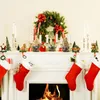 Ljushållare navidad noel juldekoration år hållare metall träd ljusstake santa bär prydnad xmas bordsdekor
