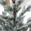 Arbre de Noël artificiel de fleurs décoratives avec de la neige pour la décoration de fête à la maison petites vacances debout de Piood