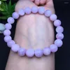 Strand Fashion Kunzite Armband Natural Stone Loose Pärlor 8,8 mm för kvinnor Män Friend Birthday Holiday Present