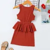 Girl Dresses Summer Baby Girls Candy Color Camisole Tank Dress Clothes Toddler Kids Fashion Cool Normal Vestidos Children Clothing