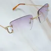 48% de réduction Mens Iced Out Designer Vintage Carter Diamond Sunglass Wire Strass Shades For Women Luxury lentes de sol mujerKajia Nouveau