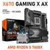 Gigabyte X670 Gaming X Ax Ax Socket AM5 Motherboard Combo R5 7600x AM5 Processor Kit AMD X670 Mainboard Ryzen Kit 7600X CPU ATX