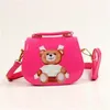 Designer barn handväskor tecknad björn flickor väskor läder prinsessa plånbok barn flicka axel crossbody väskor plånböcker