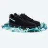 Box Tiffany Co. X Airforces 1 신발 블루 실버 오로라 그린 a 전설적인 페어 여자 남자 트레이너 플랫폼 운동화 36-47