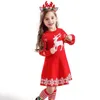 女の子のドレスガールズクリスマスディアプリンセスセーター編み冬のパーティー子供キッズエレガントな幼児のベビー服