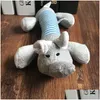 Jouets pour chiens mâches en peluche jouet animal de compagnie chiot souet mâteur squeaker cochon pigle elephant canard gouttes de cadeaux de gouttes à la maison dh51y