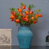 Decorative Flowers Garden Style Artificial Pomegranate Mini Plant Home Decoration Berry Potted Living Room