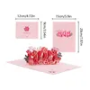 Presentkort 3D Mothers Day Card Greating Flowers Floral Bouquet Mom Wife Birthday Anniversary Sympathy Gifts Z0310