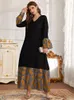 Robes décontractées TOLEEN femmes élégant Maxi 2023 Flare à manches longues Patchwork Abaya arabe turquie africaine soirée Robe de soirée Vestido