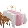 Pura chiffon como uma mesa para o casamento rústico boho festa de noiva decorações de aniversário festa 30x300cm