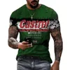 Mens Tshirts Summer Summer Gulf Castrol Castrol Vintage Streetwear Camise