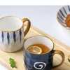 Canecas canecas femininas de escritório fofo nórdico com colher xícara de chá de cerâmica de luxo bebendo copos de teaware de presente personalizado BM50MB