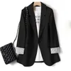 Ternos femininos Blazers Ladies Manga longa Spring Spring Casual Blazer Fashion Business Suits Menan Women Work Office Blazer Women Jackets Coats S-8XL 230310