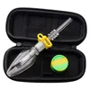 Paladin886 csyc nc019 bong bong bong dab fumando saco de tubo para fumante conjunto de 10 mm de quartzo de quartzo de quartzo prego clipe de ovo de ovo anti-rolando tubo de vidro Dabber Tool Silicon Jar Case