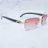 20% Rabatt auf Luxusdesignerin neuer Sonnenbrillen für Männer und Frauen 20% außerhalb von Square Echt Buffalo Horn Herren Marken Sonnenbrille Vintage Randless Fans Women Kajia