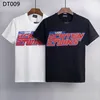 DSQファントムタートルメンズTシャツメンズデザイナーTシャツブラックホワイトバッククールTシャツメンサマーイタリアンファッションカジュアルストリートTシャツトッププラスサイズM-XXXL 60206