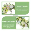 Dekorative Blumenkränze Kranz Ostern Tür Kaninchen vorne Eier Ei Frühling Fake Party Blumengirlande Blumenhase Tag Outdoor Ornament Urlaub P230310 P230310