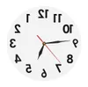 Horloges murales Horloge murale inversée Numéros inhabituels vers l'arrière Horloge décorative moderne Montre Excellente montre pour votre mur 230310