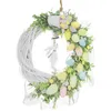Decorative Flowers Wreaths Wreath Easter Door Rabbit Front Eggs Egg Spring Fake Party Floral Garland Flower Bunny Tag Outdoor Ornament Holiday P230310 P230310