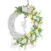 Dekorative Blumenkränze Kranz Ostern Tür Kaninchen vorne Eier Ei Frühling Fake Party Blumengirlande Blumenhase Tag Outdoor Ornament Urlaub P230310 P230310