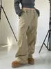 Kvinnors byxor capris weekeep street stil jeans khaki baggy big pocket denim last byxor låg stigande mammor jeans y2k grunge vintage kvinnor byxor nya L230310