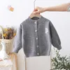 Cardigan Sweater Toddler Children's Clothing Boys Casual Long Sleeve Cotton Girls Fashion Letter Pattern Jacket Coat 230310