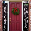 Christmas Decorations Promotion! Porch Sign Welcome And Merry Hanging For Holiday Home Indoor Outdoor Wall De