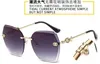 Sunglasses designer New women's elegant Bow Set Diamond cutting rimless glasses UE60