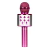 Microphones Wireless Karaoke Microphone Bluetooth-compatible Handheld Speaker Home KTV Player With Dancing LED Lights Record Function