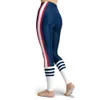 Kobiety legginsy seksowne kobiety nogawkowe tęczowe paski do druku fitness Leggins moda szczupła wysoka talia spodnie świąteczne prezent 230309