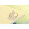 Anneaux de mariage Simple 925 Sterling Silver Pearl Party Pour Femme Réglable Open Finger Ring Engagement