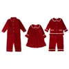 Pijamas Terciopelo rojo Niños Ropa de dormir Pijamas de Navidad para niños Niñas Ropa Conjuntos Primavera Suave Camisón de niña Pijama Niños Pijamas Conjunto 230310