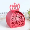 Crown Candy Box Hollow Out Flower Candy Chocolate Boxes Paper Barn Candies Box Festival Wedding Party Baby Shower Favor Th0901