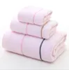 Towel 3Pcs/Set Cotton Bathroom Sets 1 Bath Face Hand For Women Shower Hair