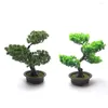 Decorative Flowers Accessories Home Simulation Pine Tree Simple Gift Festival Bonsai Lifelike DIY Office Ornament Potted Plant