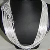 Chokers Drop Shippng 20pcslot 925 Sterling Silver 1mm Snake Chain 16inch - 24 tum 925 Silver Jewelry Silver Fashion Chain Necklace 230310
