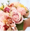 Fleurs décoratives bouquet de fleurs de mariée fournitures de mariage soie artificielle rose pivoine dahlia orchidée bouquets de qualité