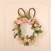 Decorative Flowers Wreaths Simulation Garland Charming Easter Wreath Fade-Resistant LED Glowing Front Door Decor Create Atmosphere P230310 P230310